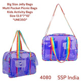 DOUBLE FLAP TRANSPARENT BAG JELLY BAG