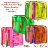 DOUBLE FLAP TRANSPARENT BAG JELLY BAG