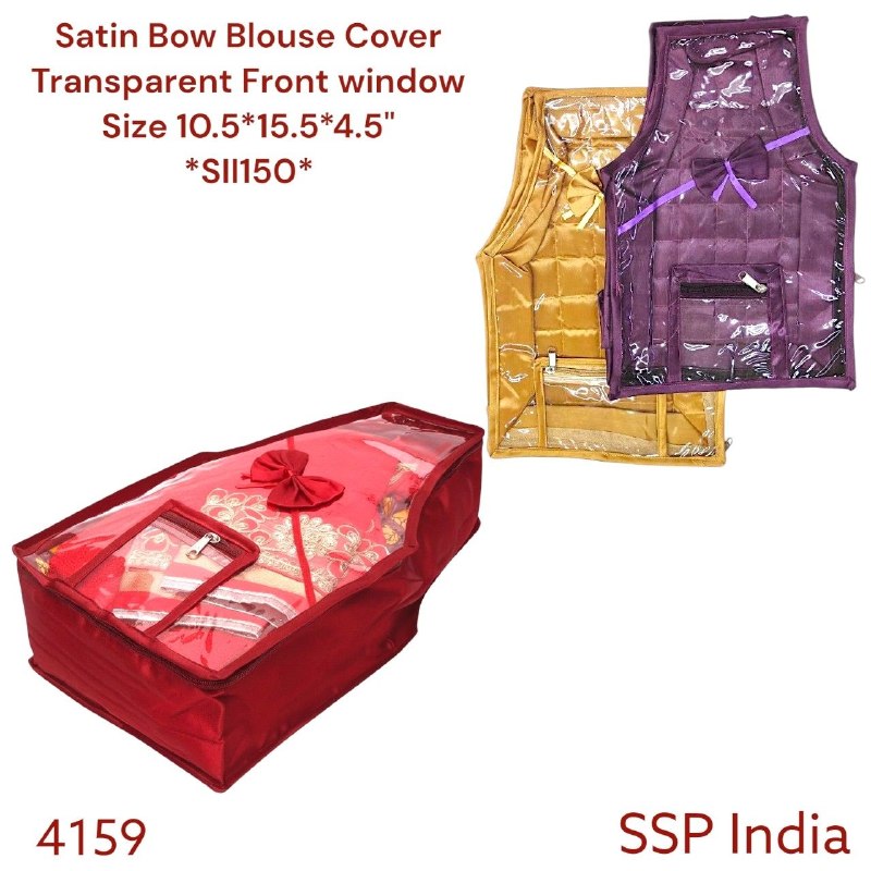 SHREE SHYAM PRODUCTS SATIN BOW BLOUSE COVER