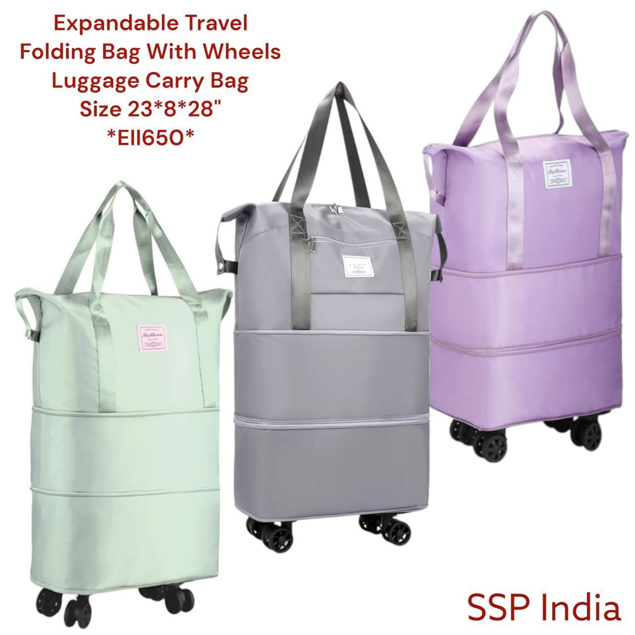 SHREE SHYAM PRODUCTS IMPORTED WHEEL EXPANDABLE SHOPPING BAGS