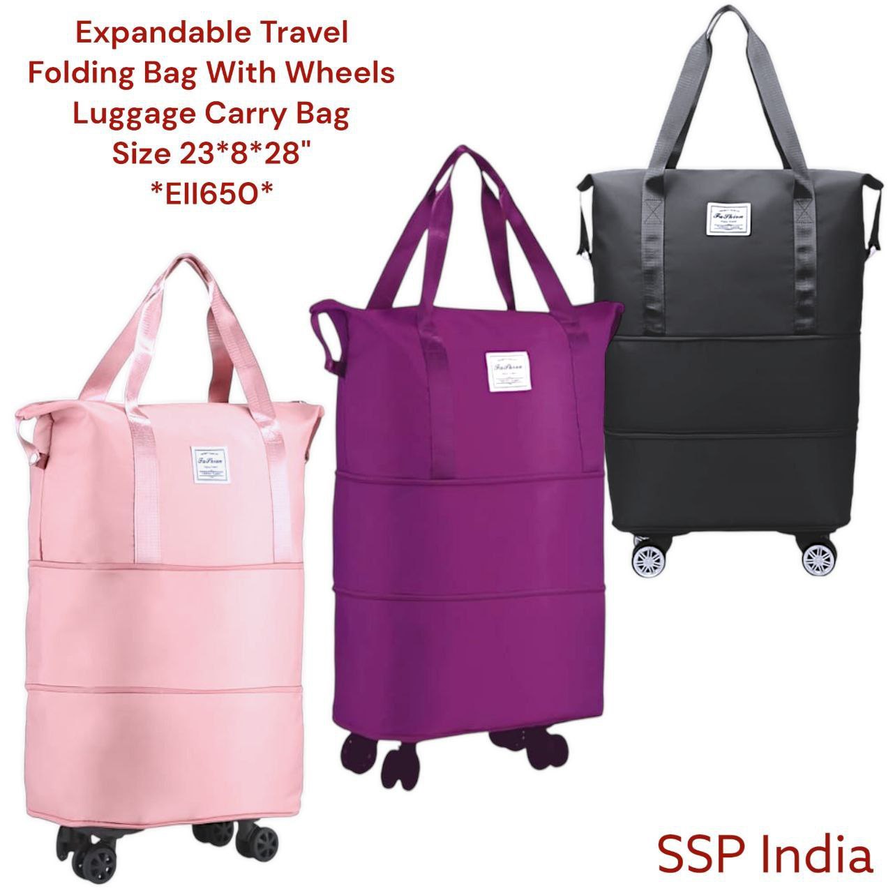 SHREE SHYAM PRODUCTS IMPORTED WHEEL EXPANDABLE SHOPPING BAGS