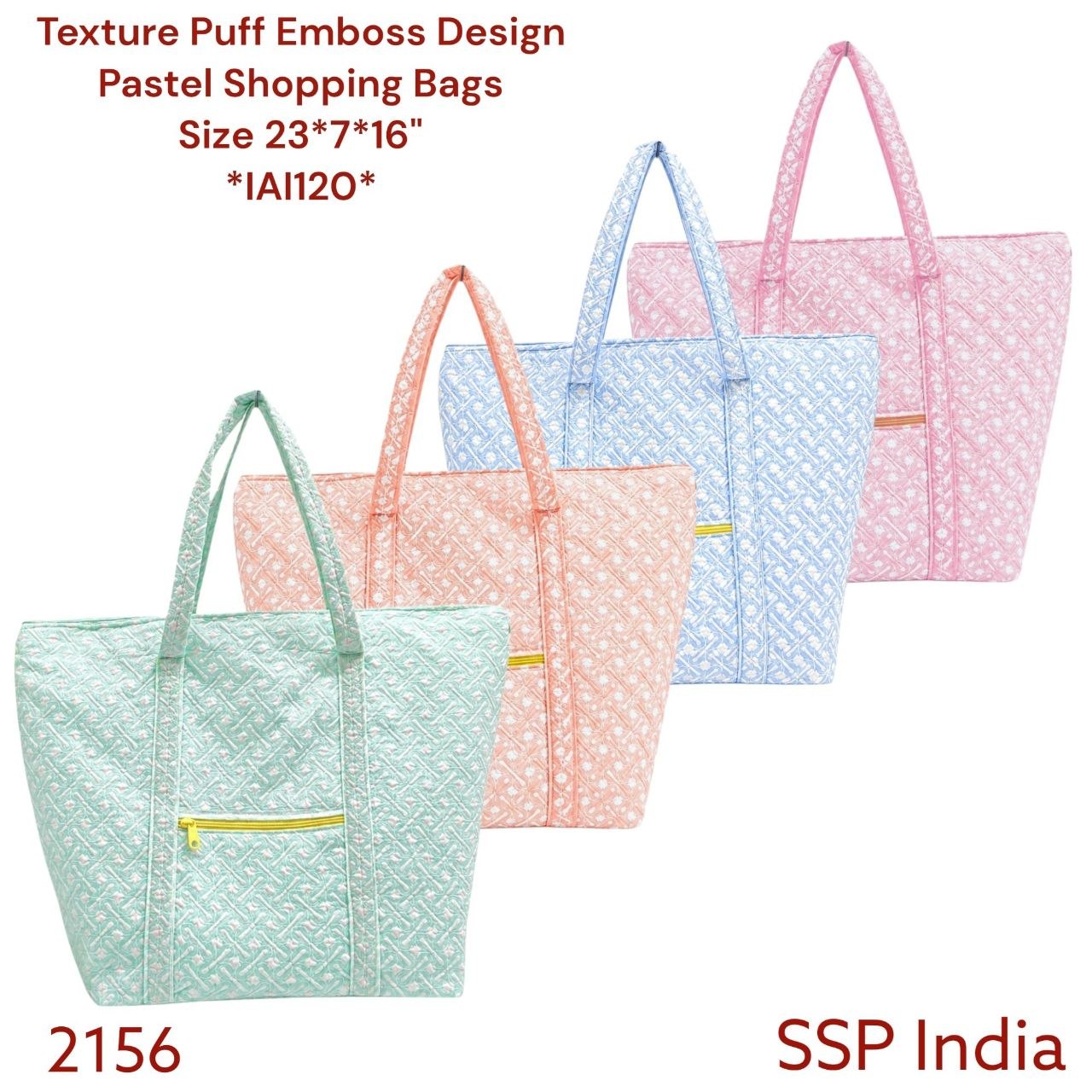 SHREE SHYAM PRODUCTS PUFF EMBOSS DESIGN SHOPPING BAGS WHITE