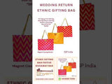 SHREE SHYAM PRODUCTS CHEVRON DESIGN ZIGZAG SILK GIFT BAGS