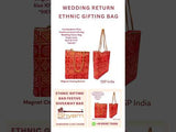 SHREE SHYAM PRODUCTS FOIL BANDHINI DESIGN SILK GIFT BAGS